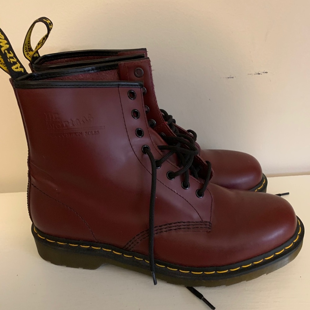 Red Leather Dr. Martens - NWOT Men’s 11